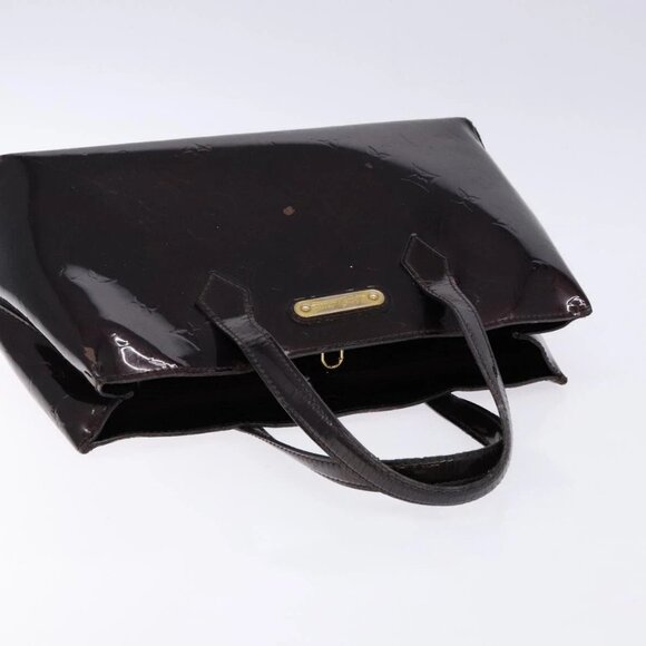 LOUIS VUITTON Monogram Vernis Wilshire PM Hand Bag Amarante Auth - Picture 7 of 16